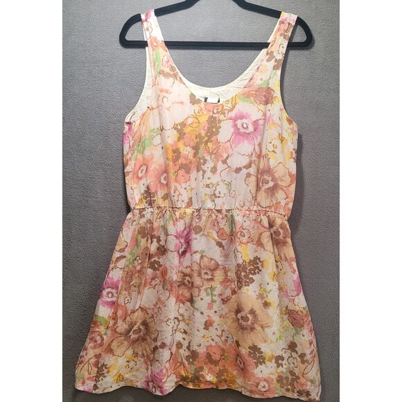 J. Crew 100% Silk  Floral Mini Sun Dress Women's 8 - Picture 1 of 4